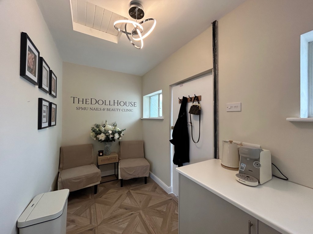 the interior of a commercial beauty shop