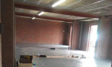 the inside of a workshop premises
