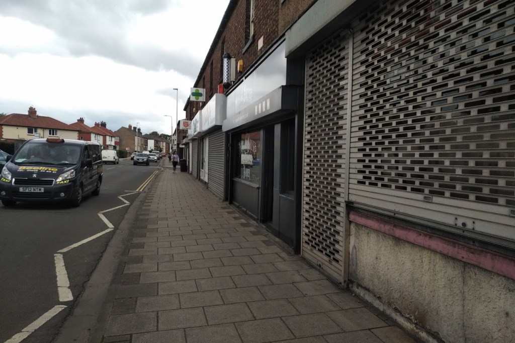 row of commercial property