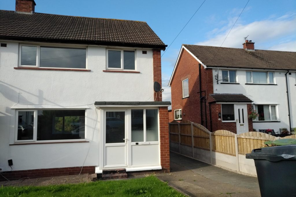 exterior of a semi detached house