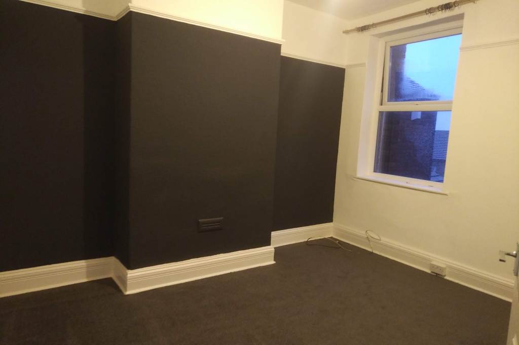 a grey interior wall in a house