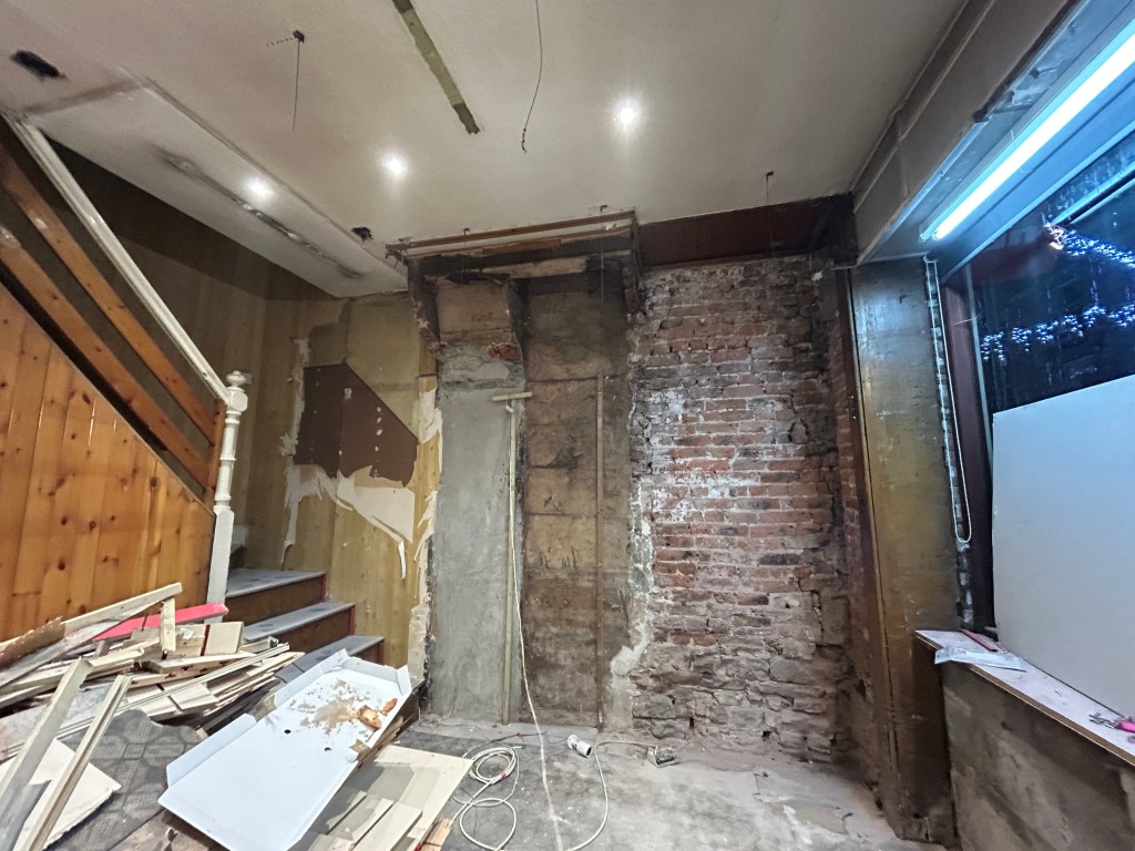 the inside of a commercial building under renovation
